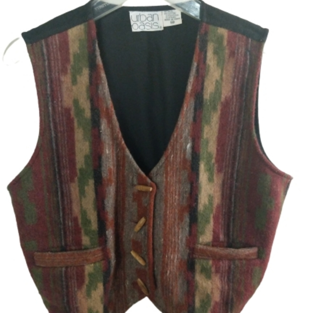 Urban Oasis Blanket Navajo Southwest Vest